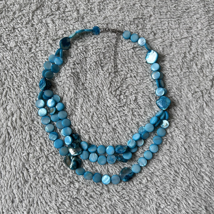 Ketting turquoise parelmoer