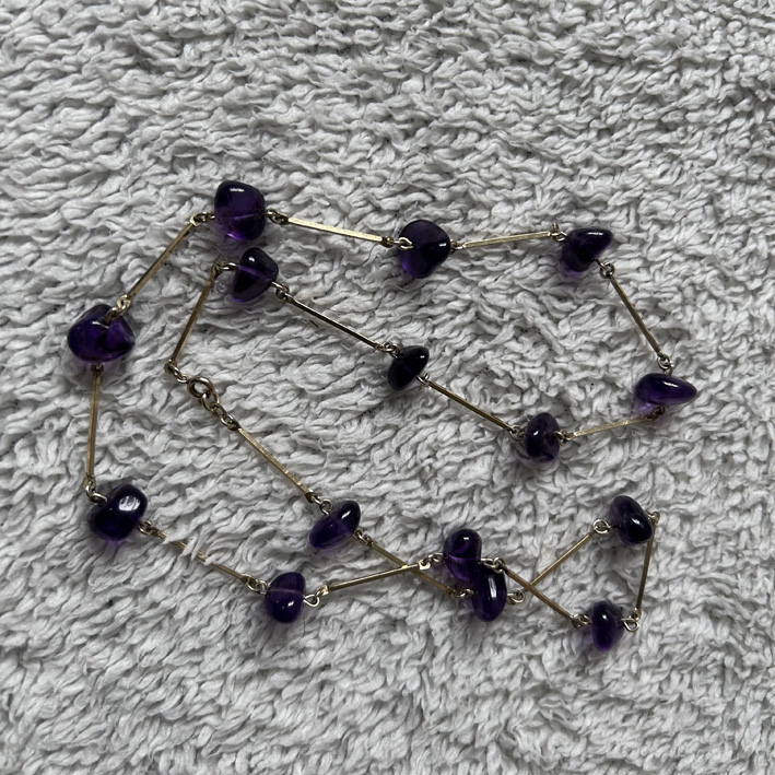 Ketting Amethist met verguld