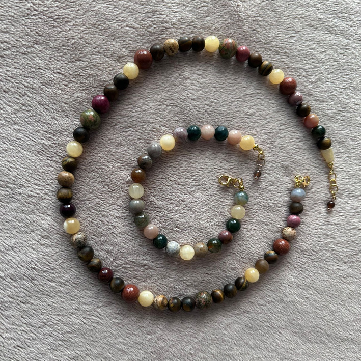 Armband en ketting multicolor