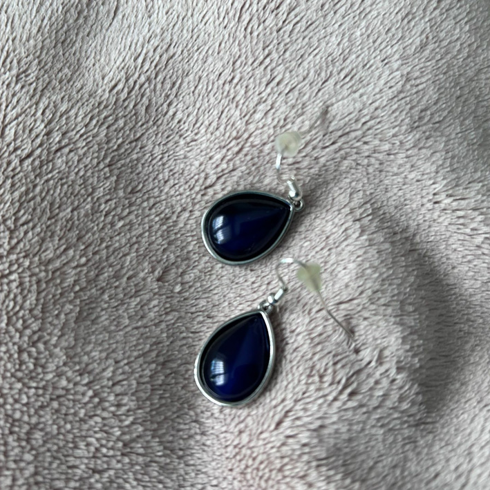 Oorbellen donkerblauw