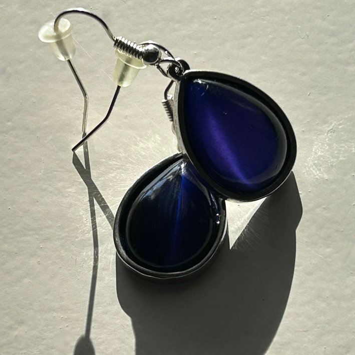 Oorbellen donkerblauw