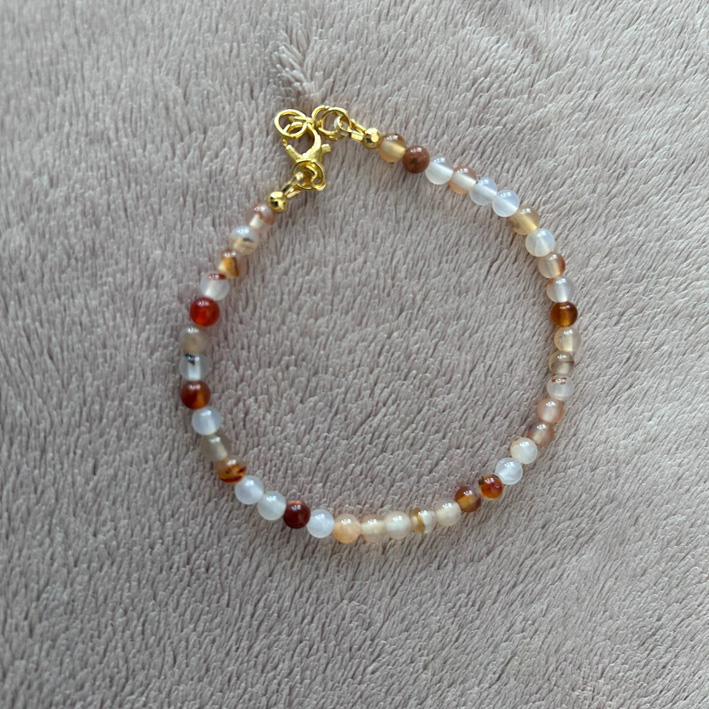 Armband wit oranje