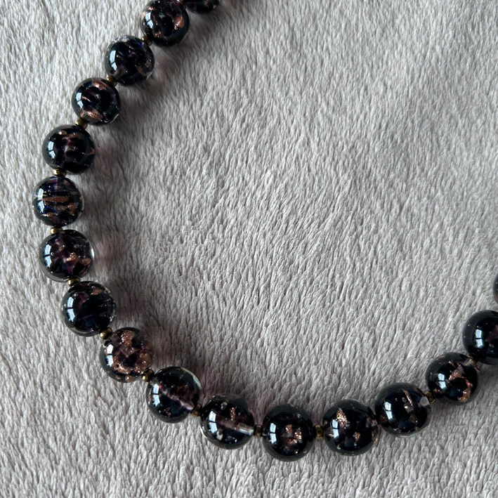 Ketting zwart-goudgemarmerd