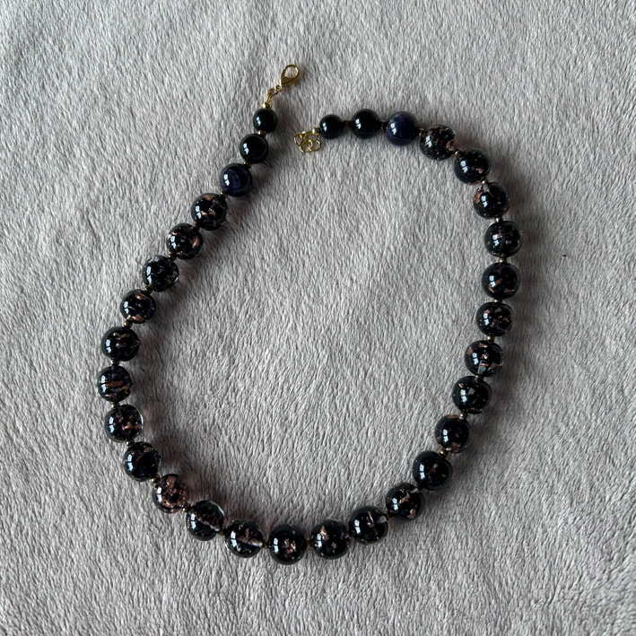 Ketting zwart-goudgemarmerd